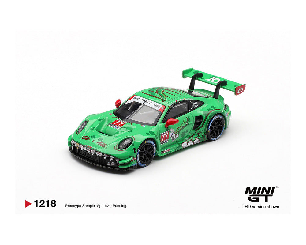 Mini GT 1:64 Porsche 911 GT3 R (992) #77 AO Racing 2025 IMSA Sebring 12 Hrs Class Winner PREORDER